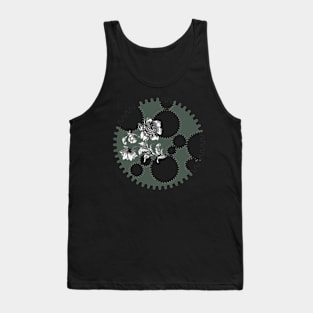 Steampunk Gear and Rose Tank Top